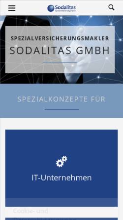 Vorschau der mobilen Webseite www.sodalitas-gmbh.de, Sodalitas GmbH