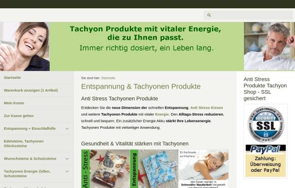 Tachyon Produkte für Vitalität &Lebenskraft