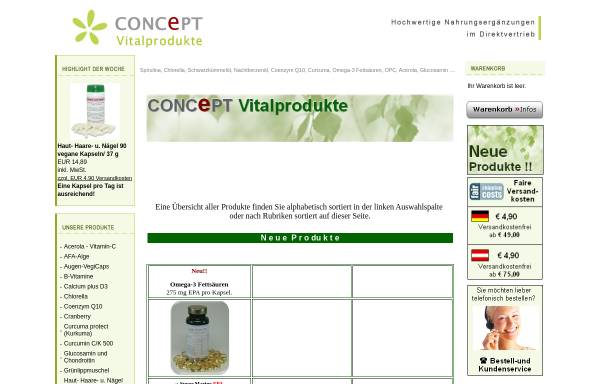 Vorschau von www.concept-vitalprodukte.de, Concept-Vitalprodukte, Cornelia Graßmeier