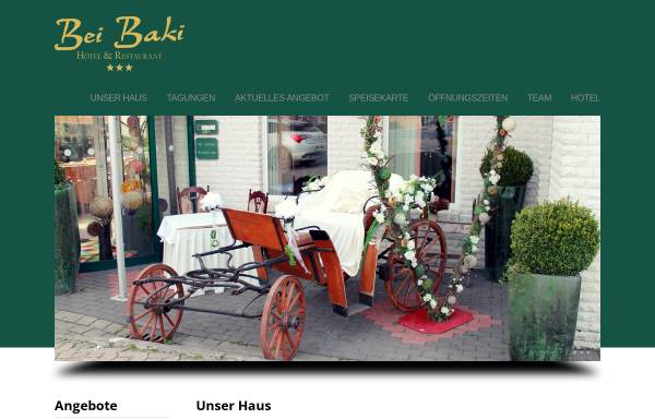 Vorschau von www.beibaki.de, Bei Baki, Hotel und Restaurant - Inh. Miroslav Suljevic