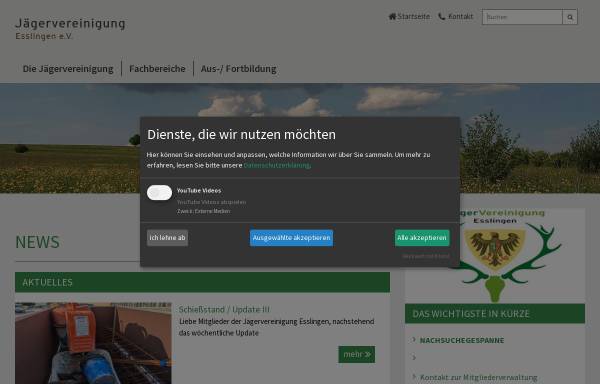 Vorschau von www.jaeger-es.de, Jägervereinigung Esslingen e.V.