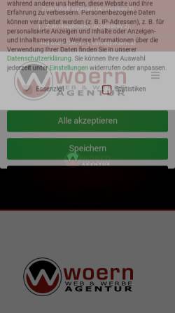 Vorschau der mobilen Webseite www.woern.at, Woern Web & Werbe Agentur