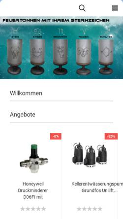 Vorschau der mobilen Webseite www.wida-handel.de, Wida Haustechnik UG