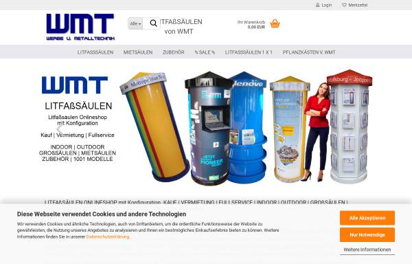 Vorschau von www.wmt-center.de, Litfasssäulen - Werbe- und Metalltechnik