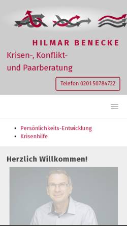 Vorschau der mobilen Webseite www.kurztherapie-und-beratung.de, Hilmar Benecke