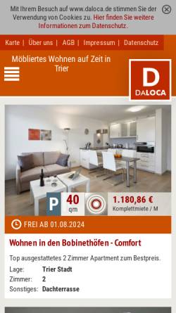 Vorschau der mobilen Webseite www.daloca.de, DALOCA Fetzer Biehl GbR