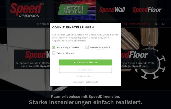 Vorschau von speeddimension.com, SpeedDimension GmbH