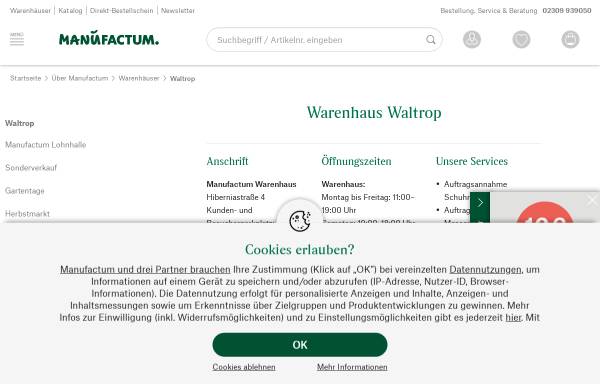 Vorschau von www.manufactum.de, Startseite - Manufactum