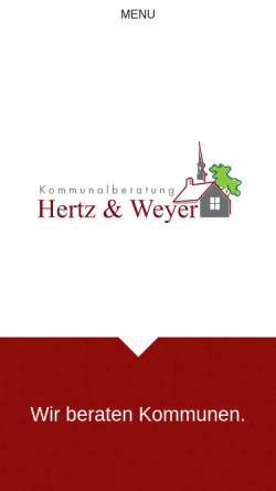Vorschau der mobilen Webseite hertzweyer.de, Hertz & Weyer Kommunalberatung GmbH