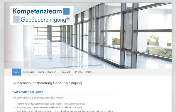 Vorschau von www.kompetenzteam-gebaeudereinigung.de, Kompetenzteam Gebäudereinigung