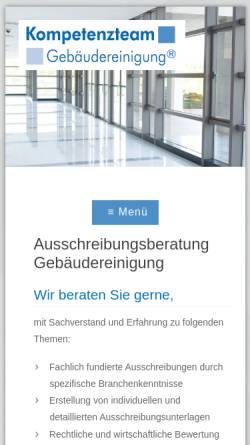 Vorschau der mobilen Webseite www.kompetenzteam-gebaeudereinigung.de, Kompetenzteam Gebäudereinigung