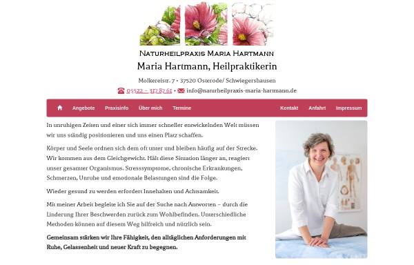Vorschau von www.naturheilpraxis-maria-hartmann.de, Naturheilpraxis Maria Hartmann