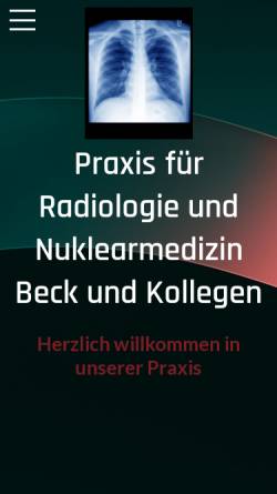Vorschau der mobilen Webseite www.radnuc.de, Dr. Mager u.a., Praxis für radiologische und nuklearmedizinische Diagnostik und Früherkennung