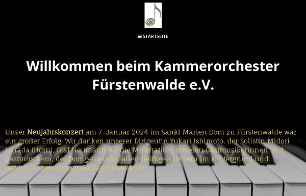 Vorschau von www.kammerorchester-fw.de, Kammerorchester Fürstenwalde
