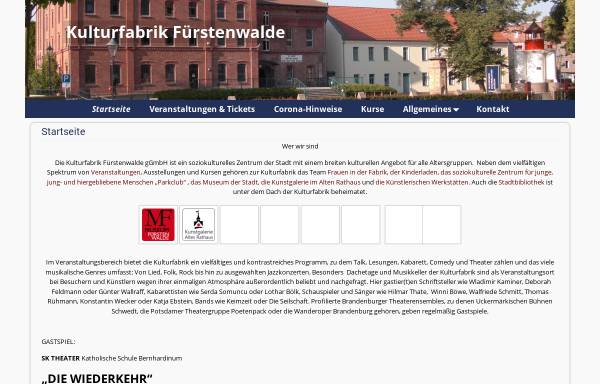 Vorschau von wordpress.kulturfabrik-fuerstenwalde.de, Kulturfabrik Fürstenwalde