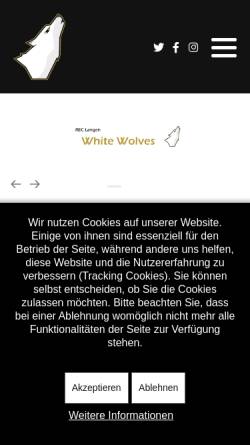 Vorschau der mobilen Webseite www.white-wolves.de, Roll- und Eissportclubs Langen e.V. - White Wolves