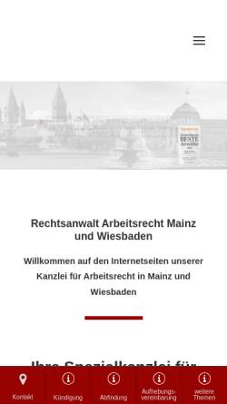 Vorschau der mobilen Webseite www.becker-leupolt.de, BECKER Rechtsanwaltskanzlei - Kanzlei für Arbeitsrecht