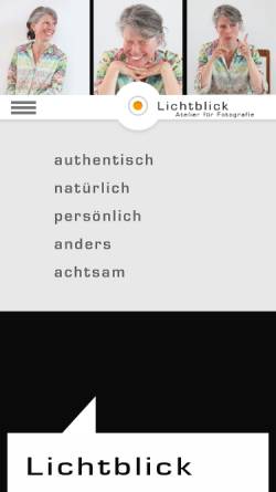 Vorschau der mobilen Webseite www.atelier-lichtblick.de, Atelier Lichtblick