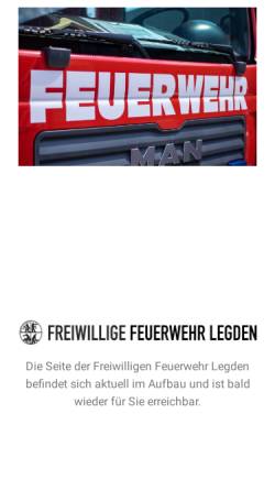 Vorschau der mobilen Webseite feuerwehr-legden.de, Musikzug der Freiwilligen Feuerwehr Legden