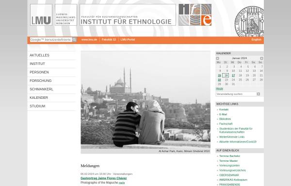 Vorschau von www.ethnologie.uni-muenchen.de, Institut für Ethnologie der Universität München