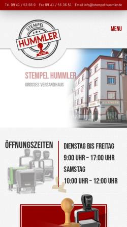 Vorschau der mobilen Webseite stempel-hummler.de, Stempel-HUMMLER