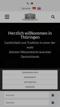 Vorschau der mobilen Webseite www.arnstadt-stadtbrauerei.de, Kultur- und Stadtbrauerei Arnstadt