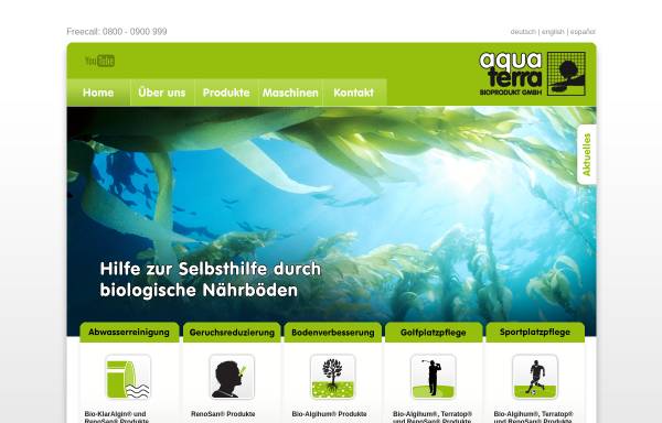 Vorschau von aquaterra.de, Aqua-Terra Bioprodukt GmbH