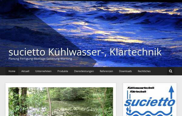 Vorschau von sucietto-klaertechnik.de, Hermann Sucietto Kühlwasser-, Klärtechnik