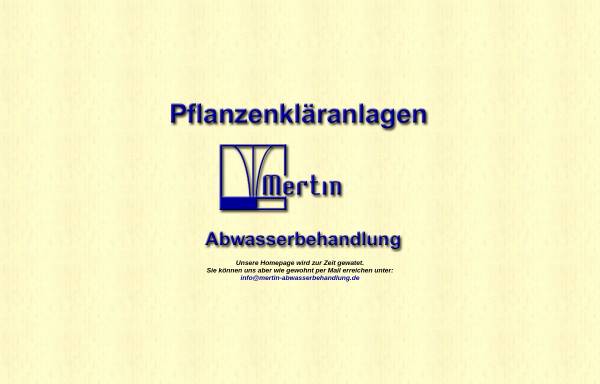 Vorschau von www.mertin-abwasserbehandlung.de, Mertin Abwasserbehandlung