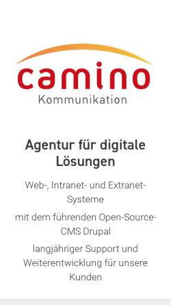 Vorschau der mobilen Webseite www.camino-kommunikation.de, Camino-Kommunikation GmbH