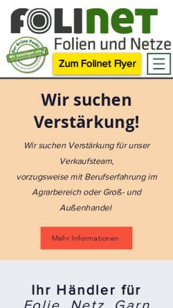 Vorschau der mobilen Webseite www.folinet.de, Folinet, Import-Export
