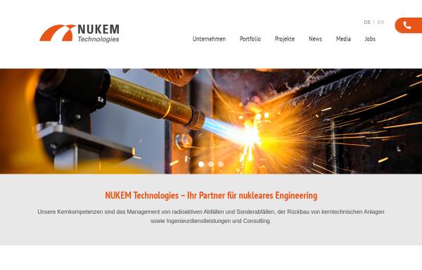 Vorschau von www.nukemtechnologies.com, NUKEM Technologies GmbH