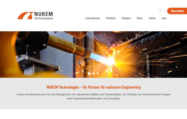 Vorschau von www.nukemtechnologies.de, NUKEM GmbH