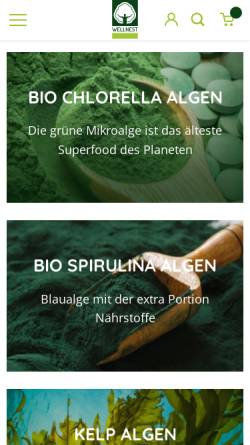 Vorschau der mobilen Webseite www.bio-chlorella.de, Wellnest GmbH & Co. KG