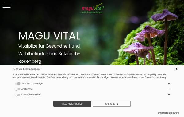 Vorschau von www.magu-vital.de, Magu Oberpfälzer Waldfrüchte GmbH
