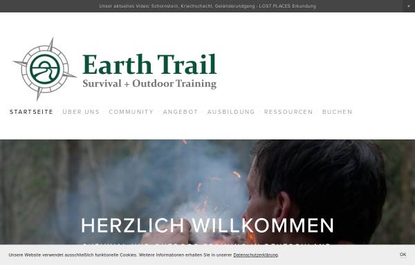 Vorschau von www.earthtrail.de, Earthtrail - Überlebenstraining und Wildniskurse