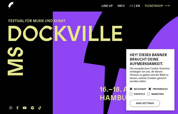 Vorschau von www.msdockville.de, Dockville Festivall