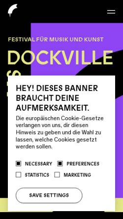 Vorschau der mobilen Webseite www.msdockville.de, Dockville Festivall