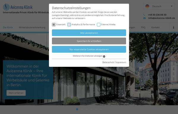 Vorschau von avicenna-klinik.com, Avicenna Klinik Berlin