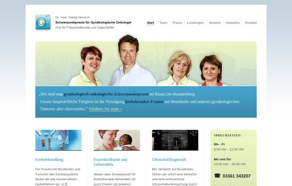 Vorschau von www.praxis-heinrich.de, Dr. med. Georg Heinrich, Arzt für Frauenheilkunde und Geburtshilfe