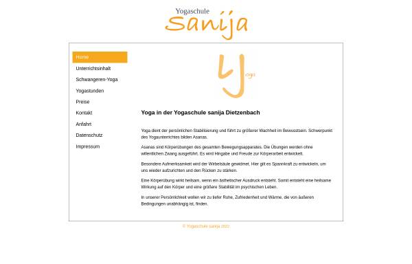 Vorschau von www.sanija-yoga.de, Yogaschule Sanija