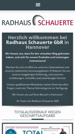 Vorschau der mobilen Webseite www.radhaus-schauerte.de, Radhaus Schauerte - Inh. Michael Schauerte