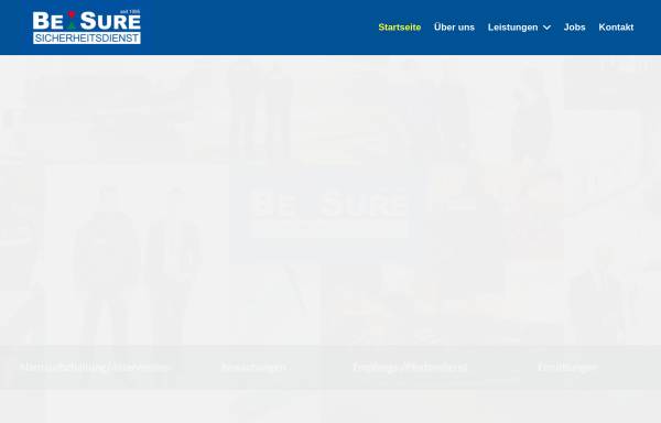 Vorschau von www.be-sure.de, BeSure Security Services