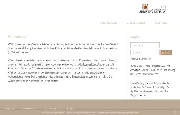 Vorschau von www.juristenzeitung.li, Vereinigung Liechtensteinischer Richter (VLR)
