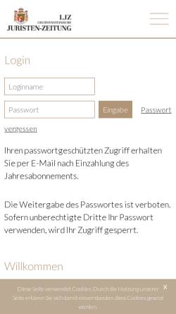 Vorschau der mobilen Webseite www.juristenzeitung.li, Vereinigung Liechtensteinischer Richter (VLR)