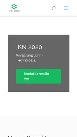 Vorschau der mobilen Webseite www.ikn2020.de, Ikn2020 - Das digitale Niedersachsen