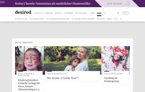 Vorschau von www.mamilounge.de, Mamilounge - das moderne Online Portal für Mütter