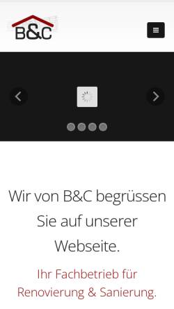Vorschau der mobilen Webseite www.b-und-c.de, B&C Gebäudemanagement GbR