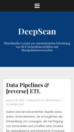 Vorschau der mobilen Webseite projekt-deepscan.de, Deep Scan Detectors