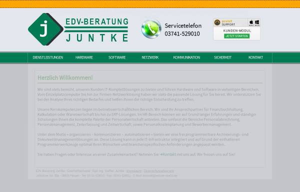Vorschau von www.edvservice24.de, EDV Beratung Juntke